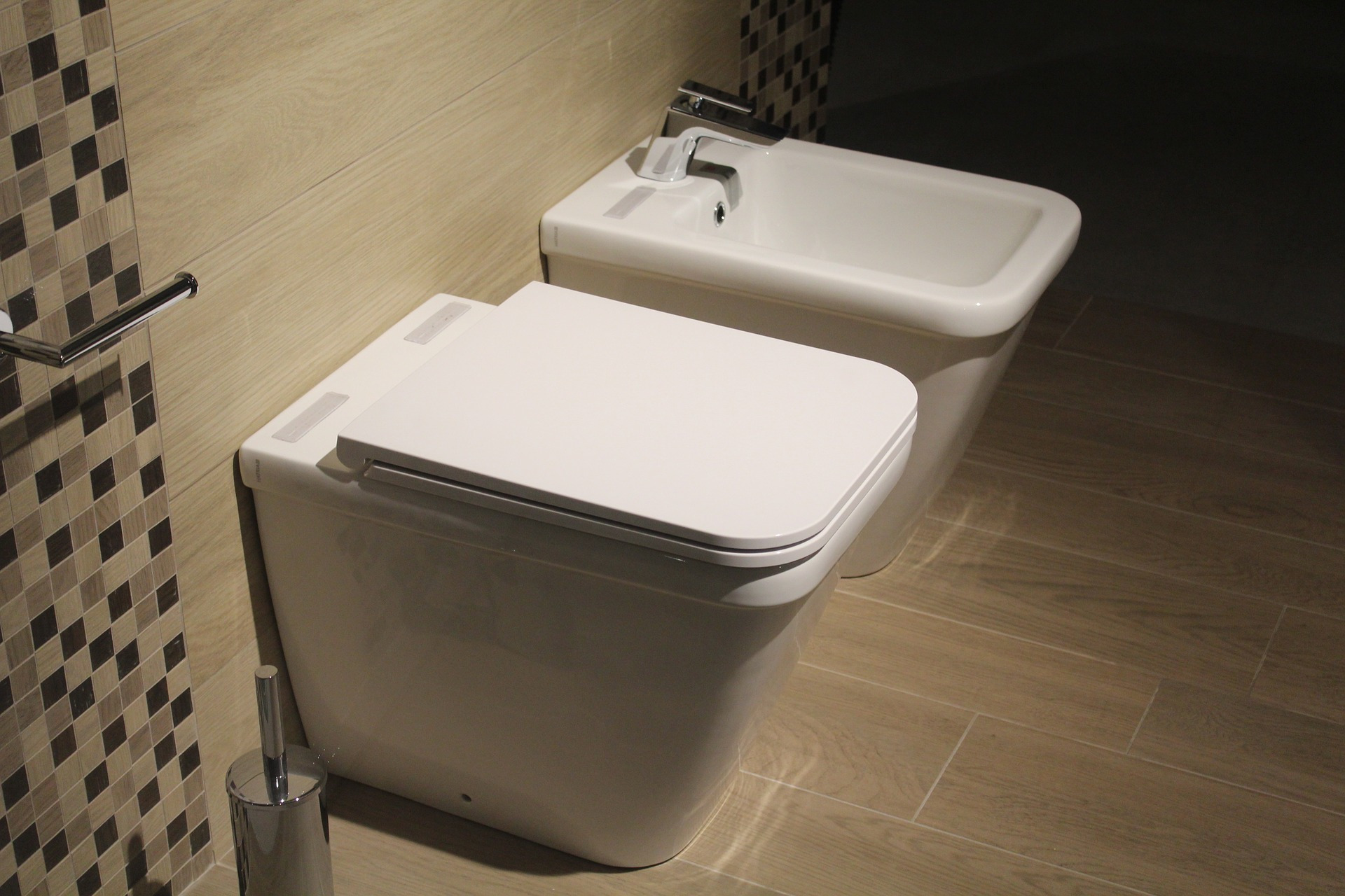 WC und Bidet Badezimmer, WC, Bidet